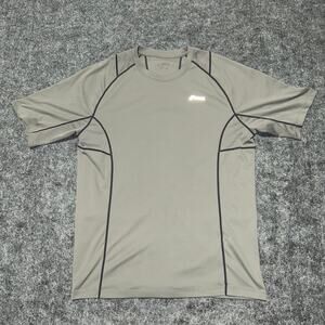 ASICS Gray Performance Athletic T-Shirt Men’s Size Large Short Sleeve
